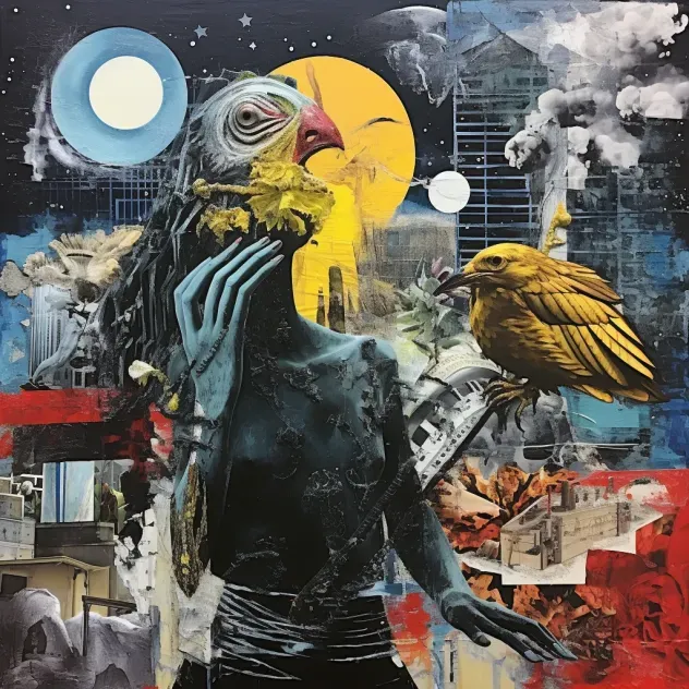 Surrealism Themed Mixed Media Collages
