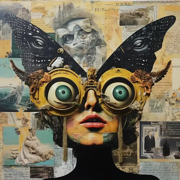 Surrealism Themed Mixed Media Collages