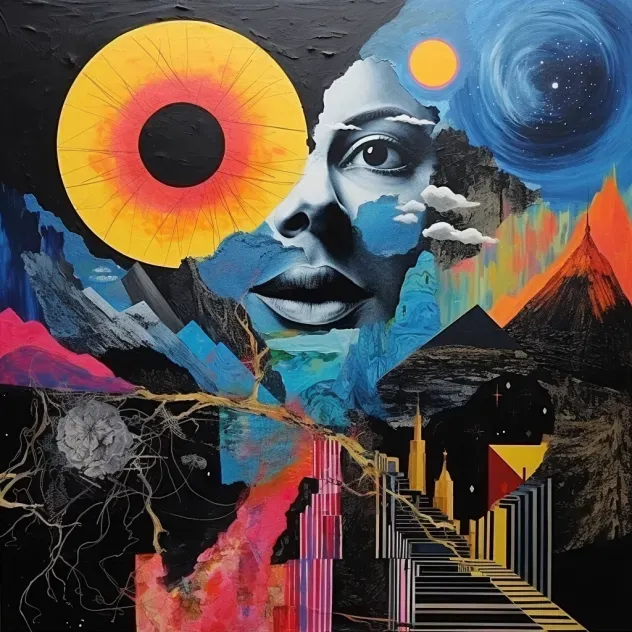 Surrealism Themed Mixed Media Collages