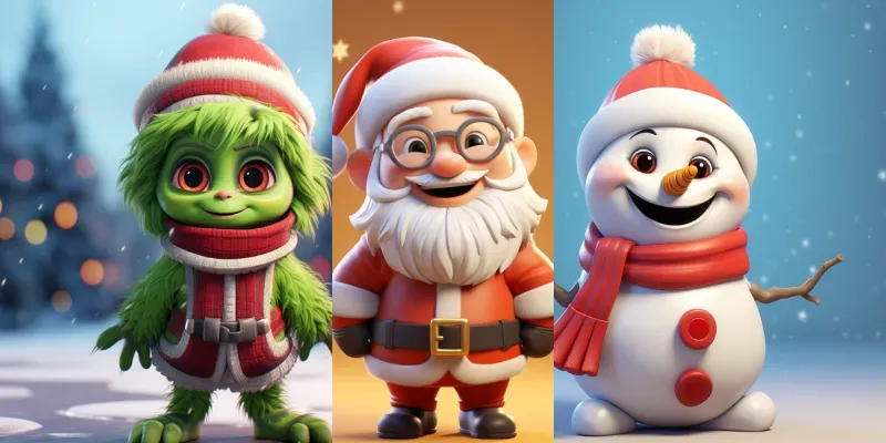 Adorable Christmas Avatars generated by undefined