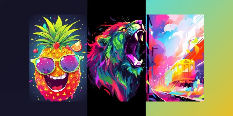 Colorful Vector Paintings generated by undefined