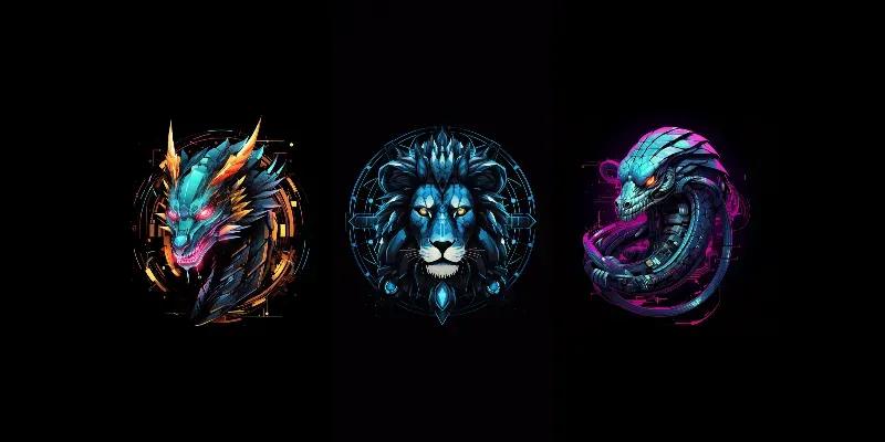 Cyberpunk Animal Logos generated by undefined