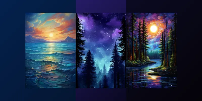 Wonderous Oil Painted Landscapes generated by undefined