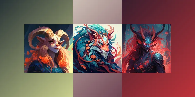 Cel-shaded Fantasy Animals generated by undefined