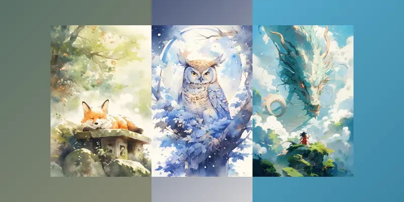High-quality Watercolor Animals generated by undefined