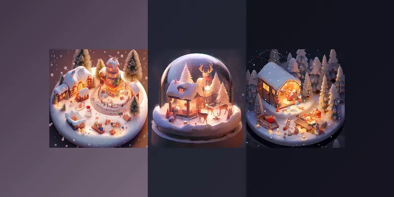 Mini Winter Landscapes generated by undefined
