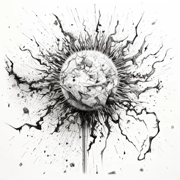Exploding Ink Drawings