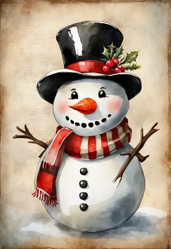 Vintage Style Christmas Paintings