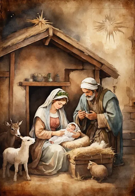 Vintage Style Christmas Paintings