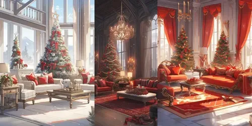 Luxury Christmas Real Estates generated by midjourney
