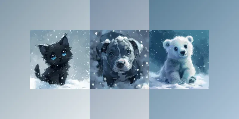 Cute Christmas Animals generated by undefined