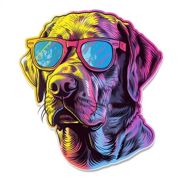 Retro 80s Animal Stickers