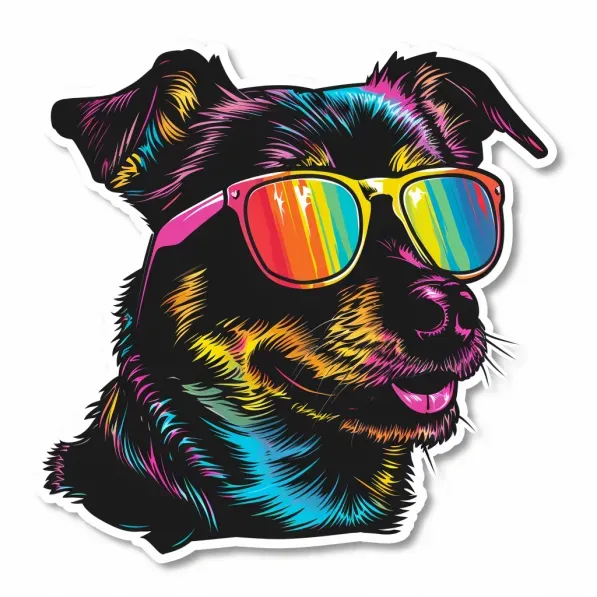 Retro 80s Animal Stickers