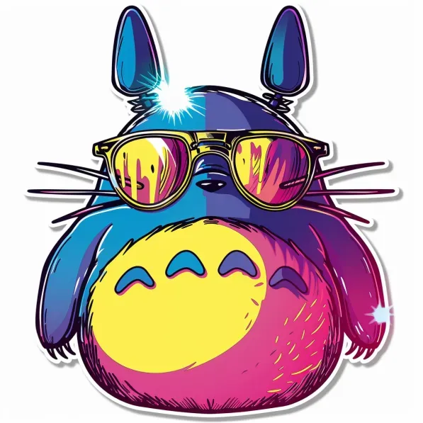 Retro 80s Animal Stickers