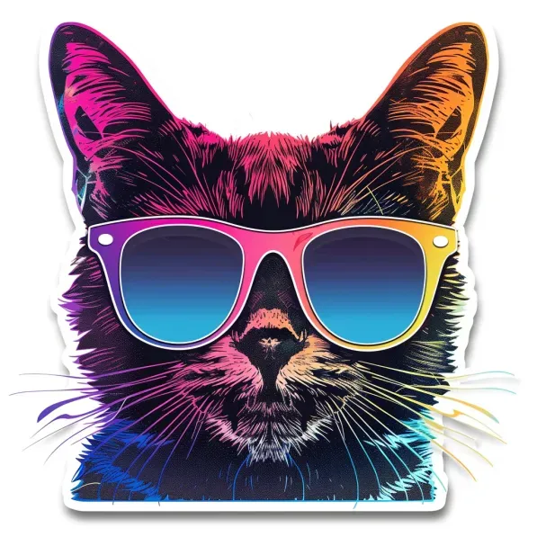 Retro 80s Animal Stickers