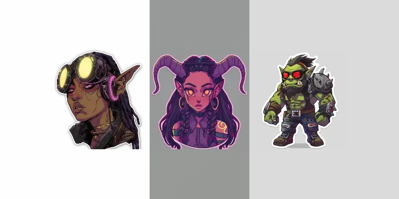 Cyberpunk Dungeons And Dragons Stickers generated by undefined