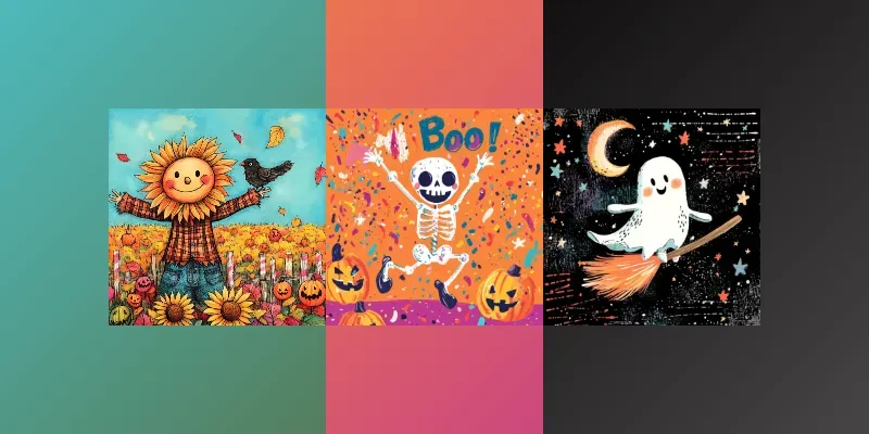 Whimsical Halloween Critters generated by undefined
