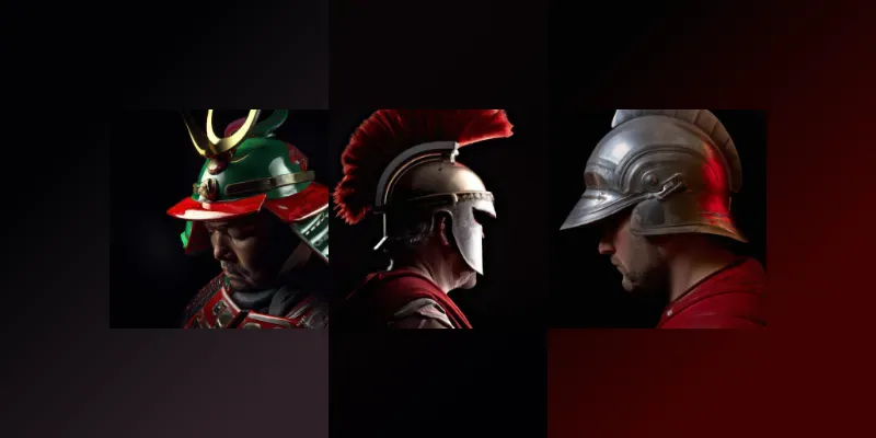 Decorated Helmets Profile Photographs generated by undefined