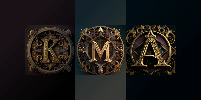 Gothic Style Initial Logos generated by undefined