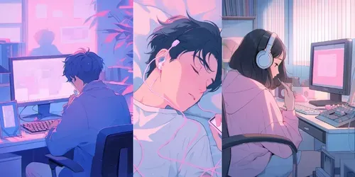 Lofi Aesthetic Illustrations generated by midjourney