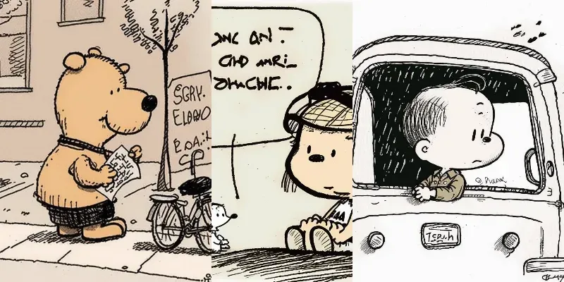 Snoopy Drawing Style Peanuts generated by undefined
