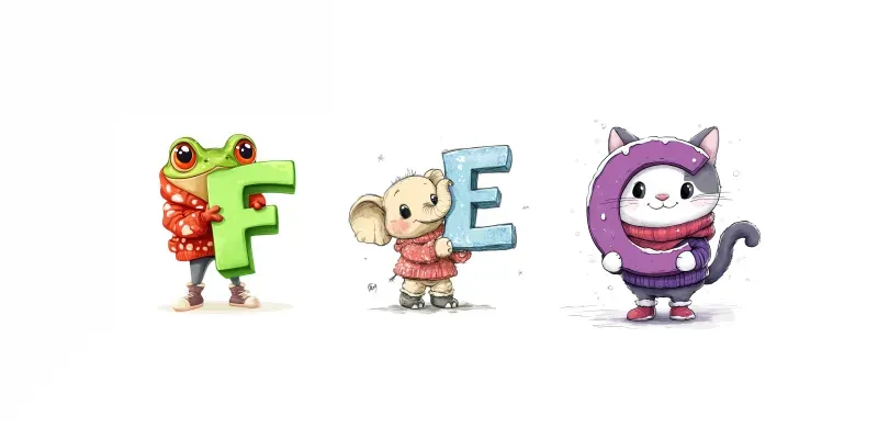 Educational Kids Of Animals Letterings generated by undefined