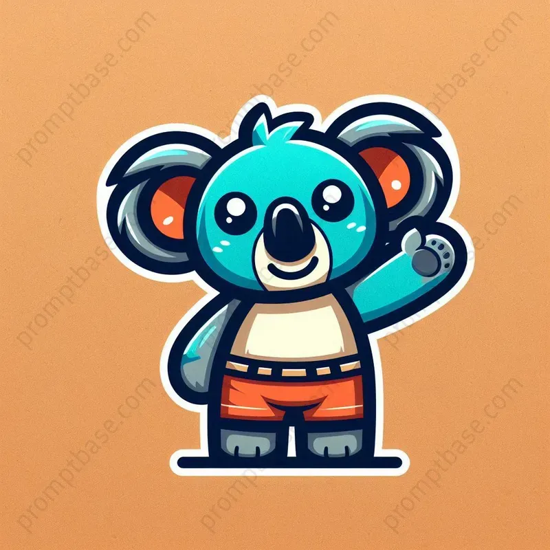 Sleek Cartoon Logo Sticker Designs