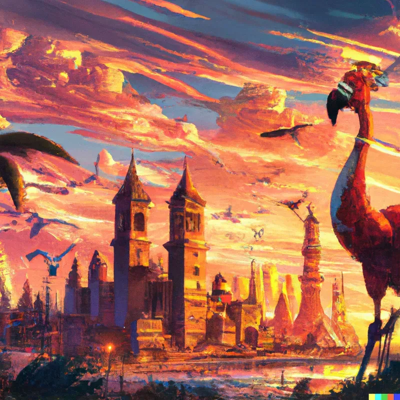 Beautiful Fantasy City Background Art