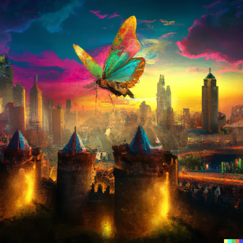 Beautiful Fantasy City Background Art
