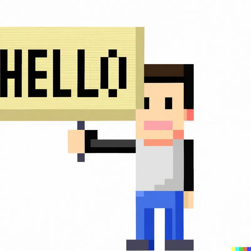 Pixel Sign Holder