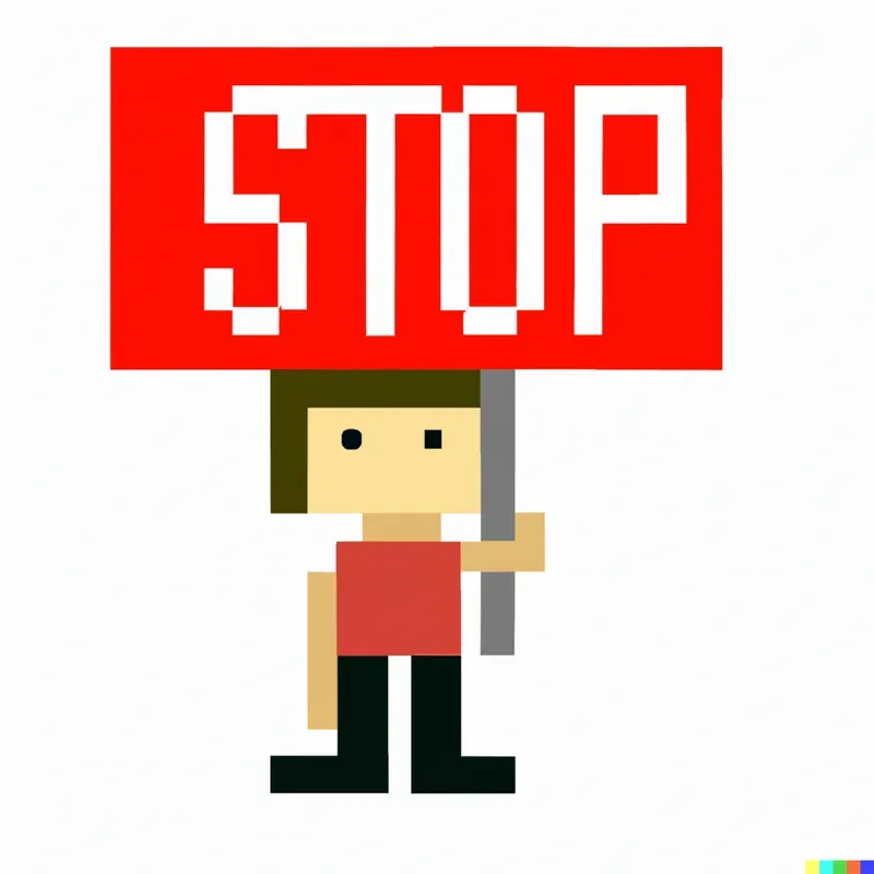 Pixel Sign Holder