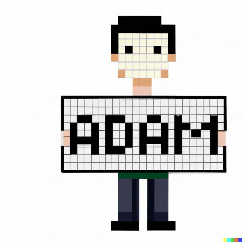 Pixel Sign Holder