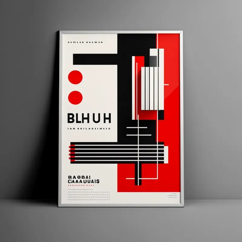 Minimalistic Geometric Design Poster Mockup