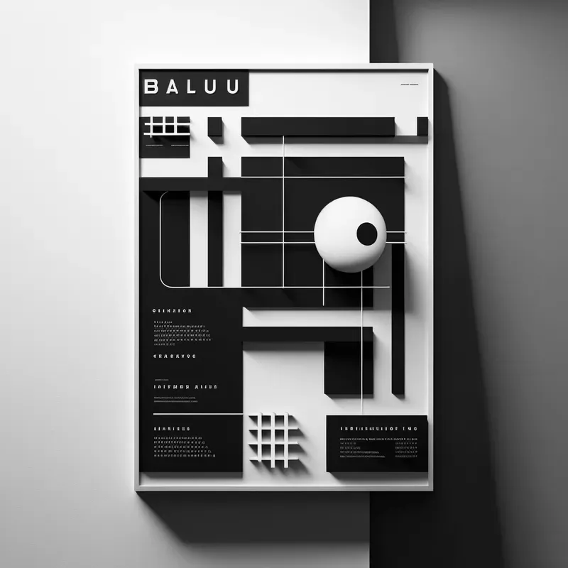 Minimalistic Geometric Design Poster Mockup