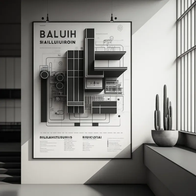 Minimalistic Geometric Design Poster Mockup