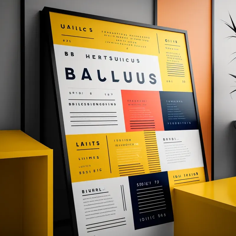 Minimalistic Geometric Design Poster Mockup