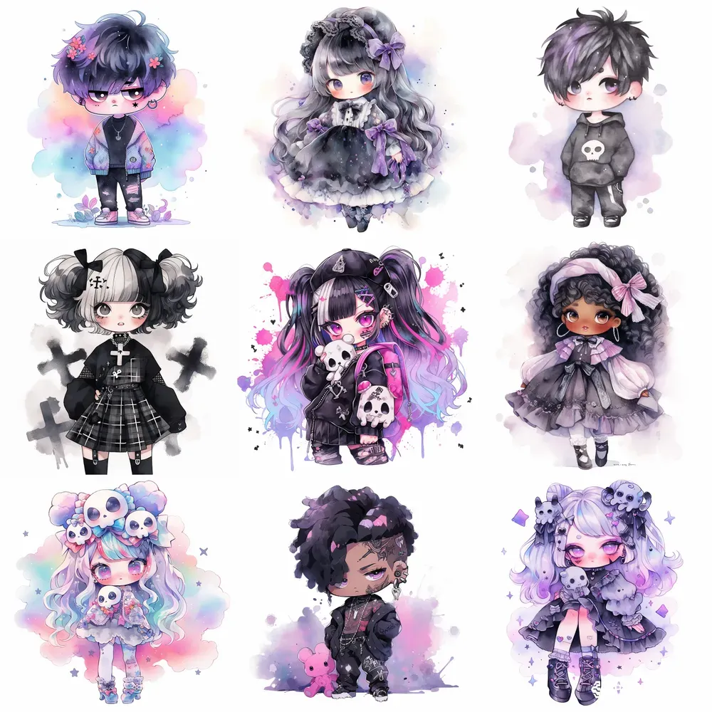 Kawaii Pastel Goth Anime Chibis
