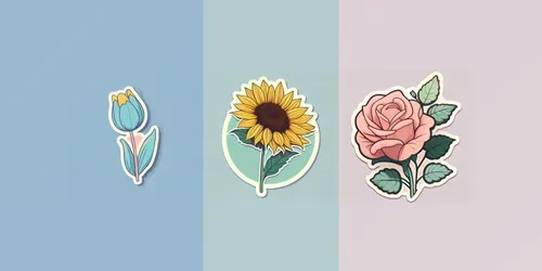 Flower Stickers generated by midjourney