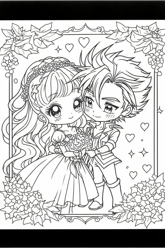 Cute Anime Coloring Pages