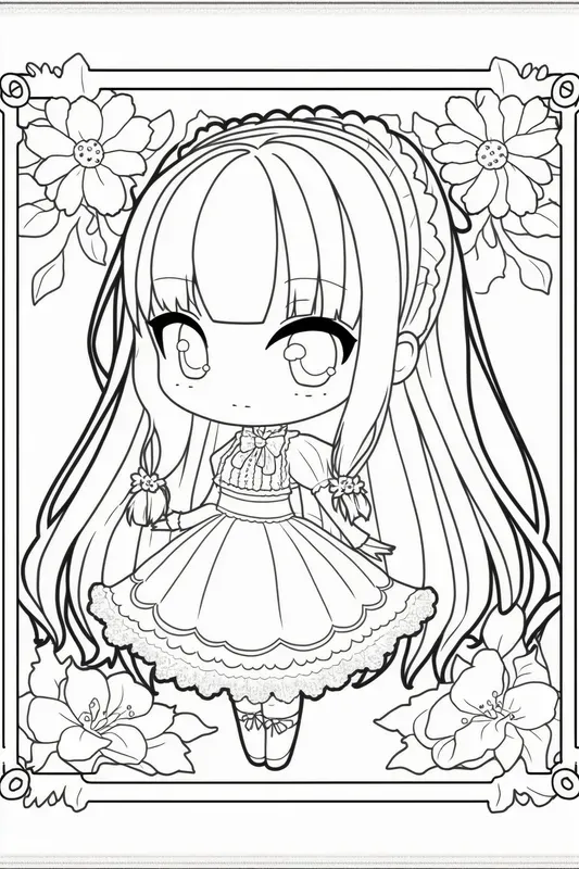 Cute Anime Coloring Pages