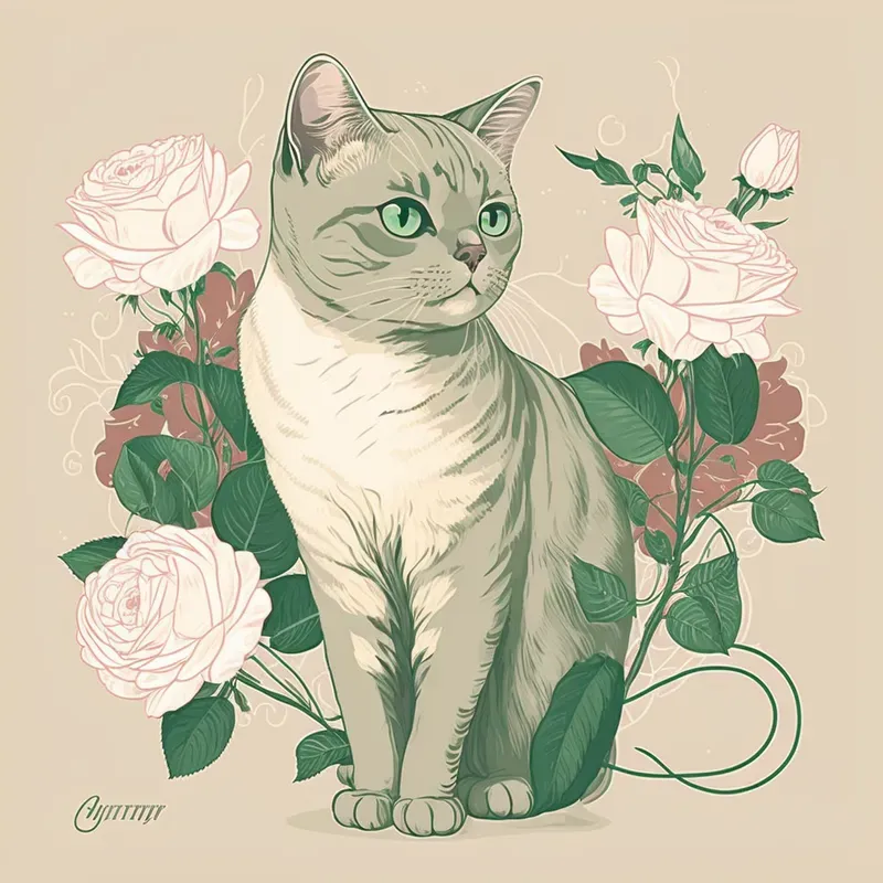 Floral Cats Portraits