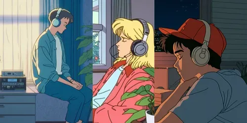 Lofi Music Anime Wallpapers generated by midjourney