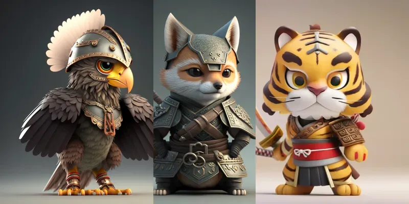 Animal Game Character Designs generated by undefined
