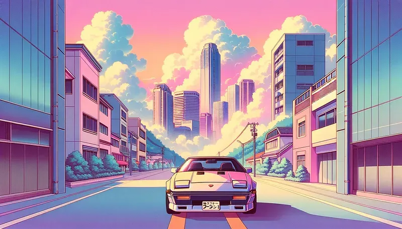 80s Retro Anime Backgrounds
