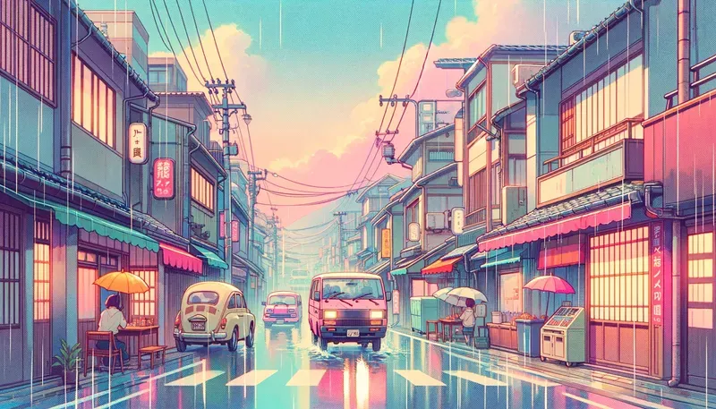 80s Retro Anime Backgrounds