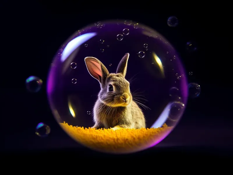 Animals Into The Water Bubbles