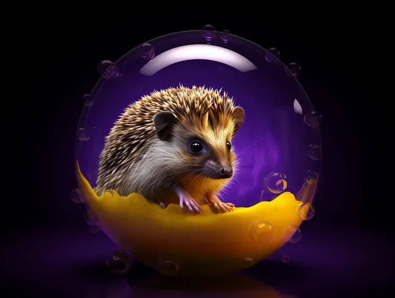 Animals Into The Water Bubbles