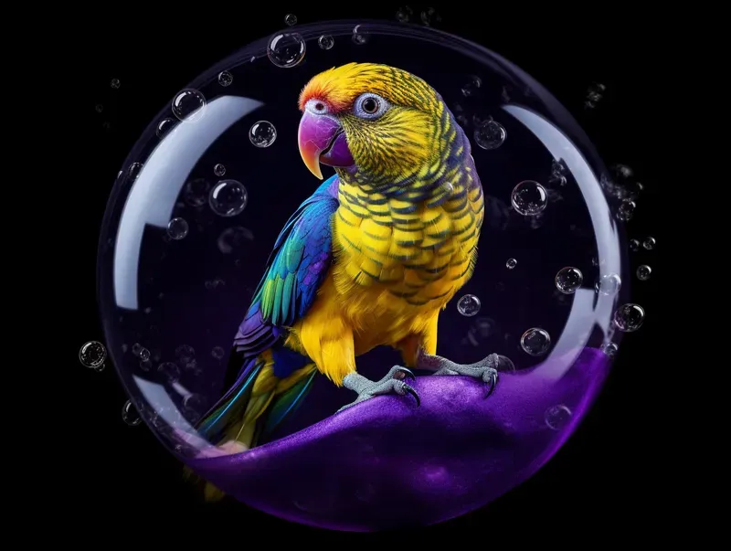 Animals Into The Water Bubbles