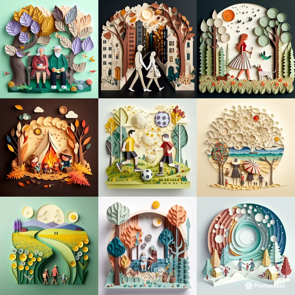 Papercraft Everyday Scenes