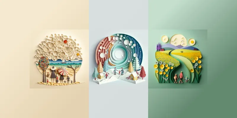 Papercraft Everyday Scenes generated by undefined
